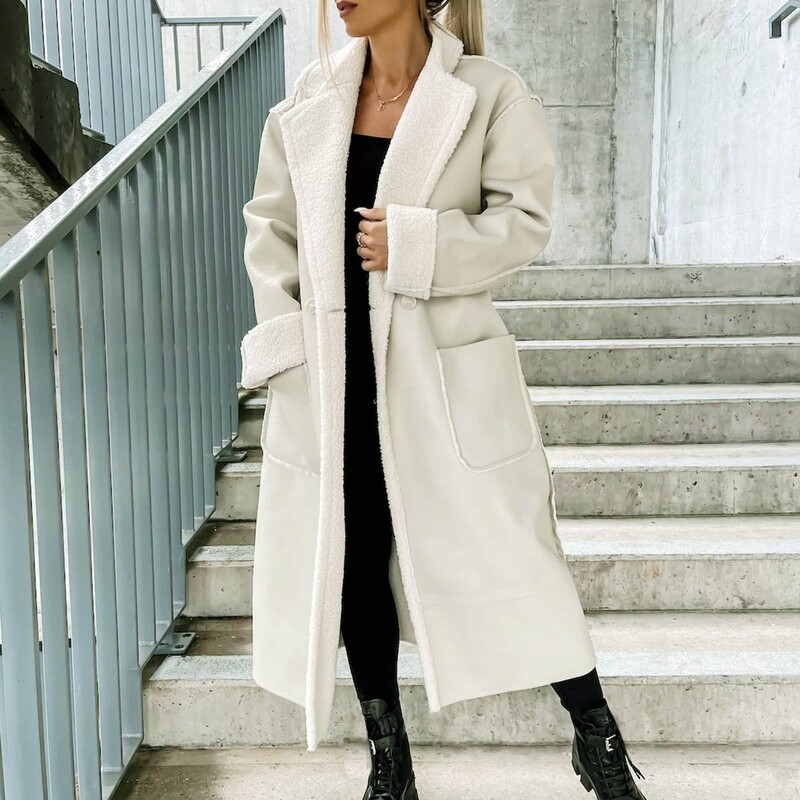 Reducere fierbinte paltoane pentru femei cu glugă, ocazional, jachetă din piele artificială solidă, haină cu guler răsturnat, jachetă izolată de iarnă pentru femei