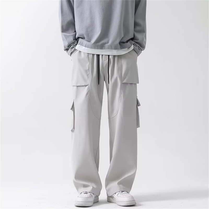 Pantaloni de jogging hip hop pantaloni cargo pentru bărbați Pantaloni harem cu talie elastică cu mai multe buzunare pentru bărbați Pantaloni de trening casual pentru femei