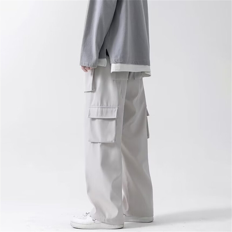 Pantaloni de jogging hip hop pantaloni cargo pentru bărbați Pantaloni harem cu talie elastică cu mai multe buzunare pentru bărbați Pantaloni de trening casual pentru femei