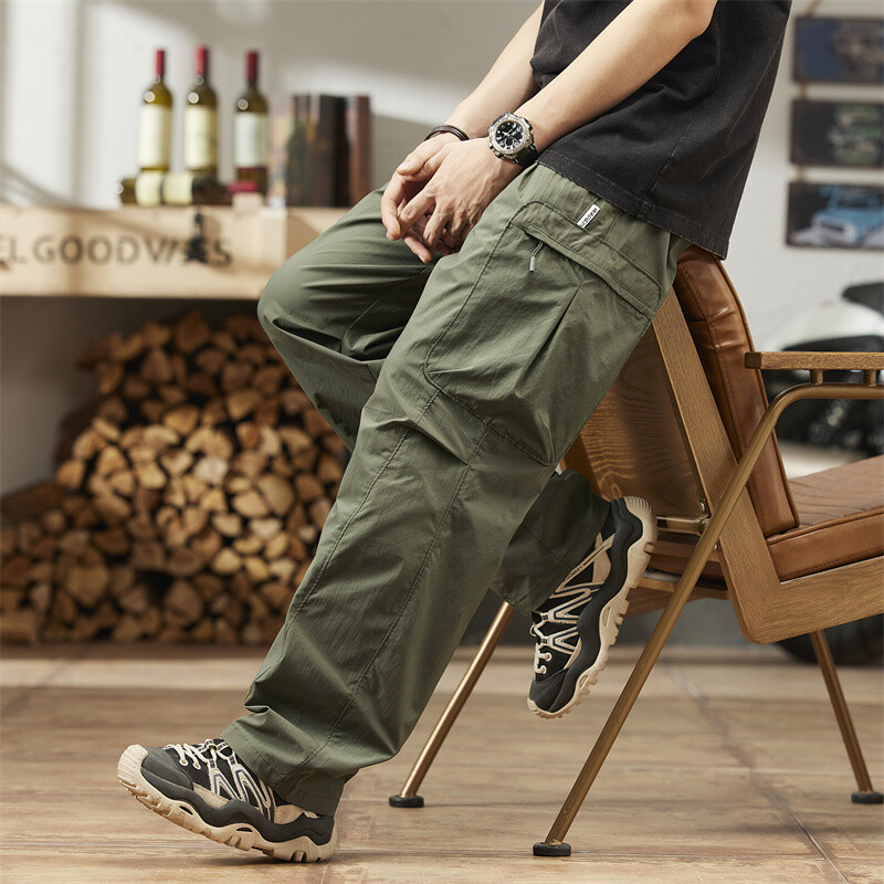 Brand Ležerne hlače Muške ljetne Cargo hlače s više džepova Y2k široke hlače Tanke hlače Planinarenje na otvorenom Vježbanje Ulična odjeća