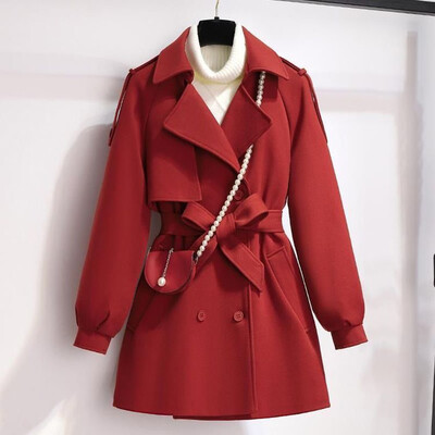 Femme Vunena jakna Ženska nova jesensko-zimska jakna 2023. Ženska gornja odjeća Kratka vjetrovka Majice dugih rukava Crne kapute