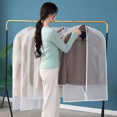 5 gab. Apģērbu aizsargpārvalks Apģērba putekļu necaurlaidīgs maisiņš ar rāvējslēdzēju, caurspīdīgs, ūdensizturīgs uzglabāšanas maisiņš, kostīms, mētelis, mazgājams atkārtoti lietojams