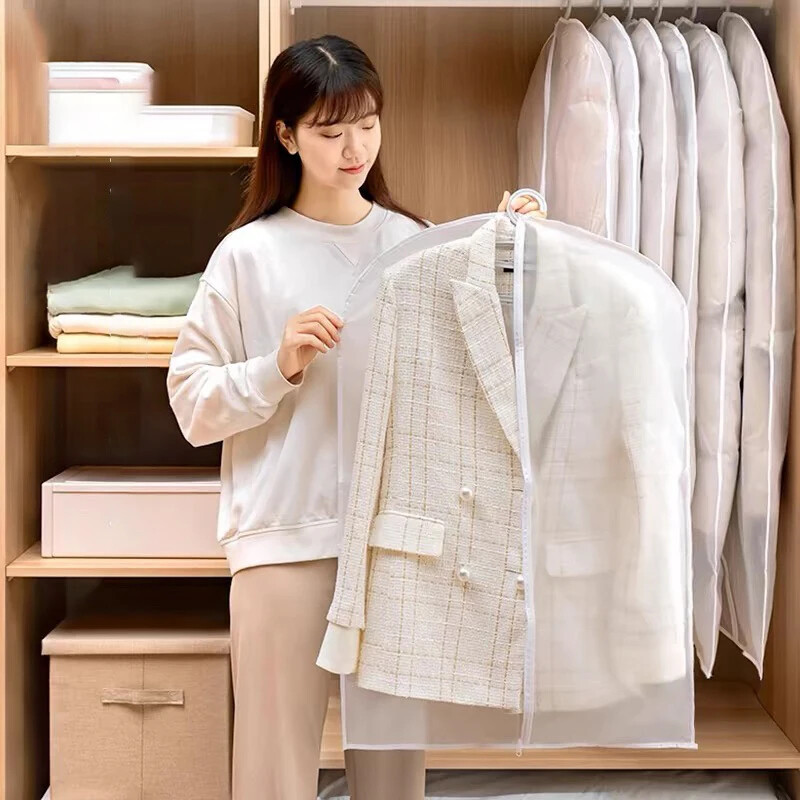 5 gab. Apģērbu aizsargpārvalks Apģērba putekļu necaurlaidīgs maisiņš ar rāvējslēdzēju, caurspīdīgs, ūdensizturīgs uzglabāšanas maisiņš, kostīms, mētelis, mazgājams atkārtoti lietojams