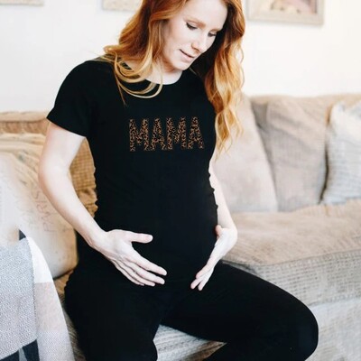 Skandináv szivárvány mama Nyomtatott terhes póló Kismama rövid ujjú póló Terhességi póló Új anya pólók Ruhák