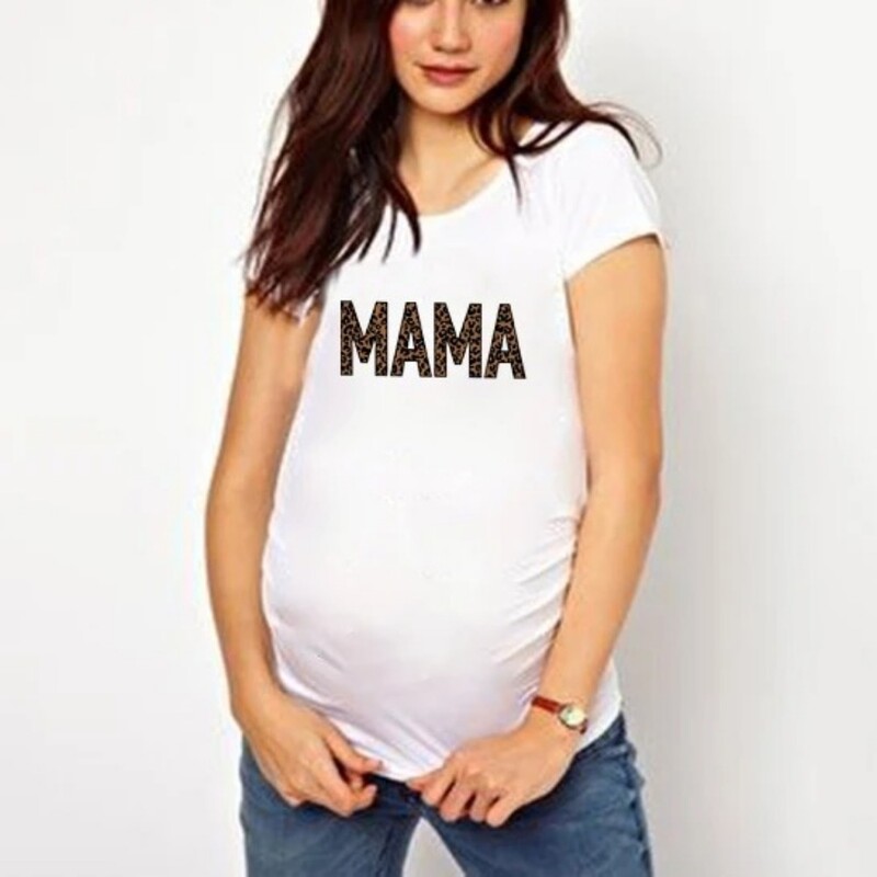 Majica za trudnice s printom nordijske duge mama Majica za trudnice kratkih rukava Majica za najavu trudnoće Majice za nove mame Odjeća