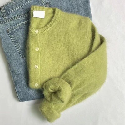 Limiguyue Mohair Πλεκτή Ζακέτα Vintage Γυναικεία Φθινοπωρινά Πανωφόρια Πουλόβερ Φαρδιά Πλεκτό Πουλόβερ Κομψά μακρυμάνικα μπλουζάκια J884