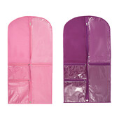 Elpojošas neausta auduma deju apģērbu somas dejotājiem ar kabatām Rozā purpursarkana melna bērnu deju konkursa pakarināmās drēbes