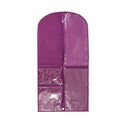 Elpojošas neausta auduma deju apģērbu somas dejotājiem ar kabatām Rozā purpursarkana melna bērnu deju konkursa pakarināmās drēbes