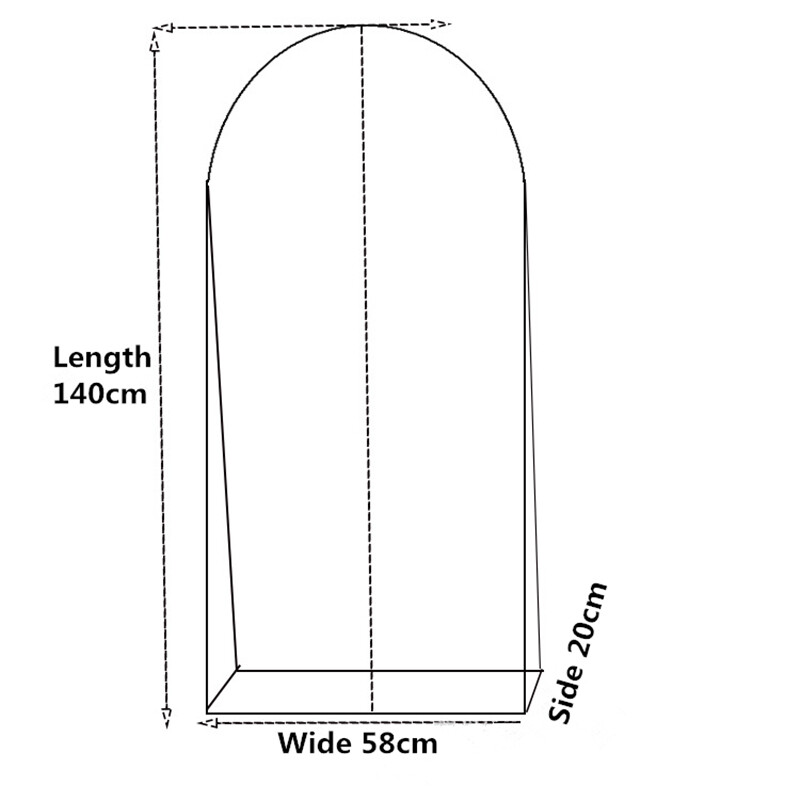 Mētelis putekļu aizsargs ar rāvējslēdzēju, melns augsta blīvuma dzija, caurspīdīga kažokādas apģērbiem, kostīmiem apģērba glabāšanai