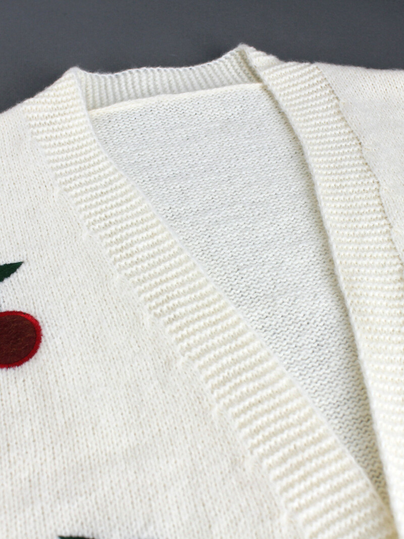 Γυναικείο πουλόβερ μακρυμάνικη ζακέτα μονόχρωμο κεντημένο κοντό μπουφάν μόδα πουλόβερ άνοιξη φθινόπωρο χειμώνας