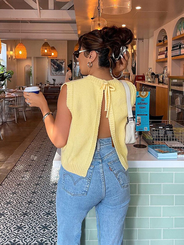 Naiste armsad kollased lillelised varrukad, pitsist kootud kardigan šikk ümara kaelusega õõnsad lühikesed kampsunid sügisene daami tänavarõivad