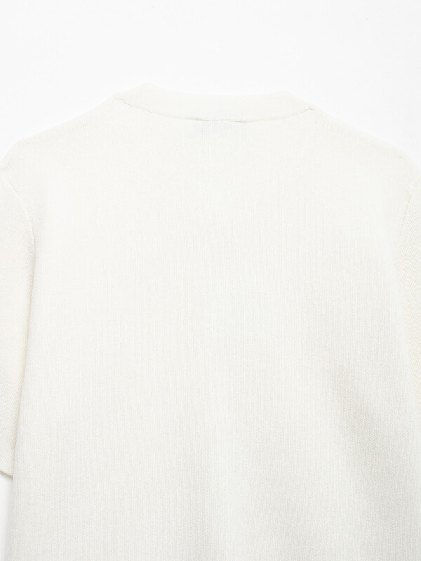 KAOPU ZA Femei cu nasturi buzunare plasate cardigan tricot vintage decolteu cu mâneci scurte îmbrăcăminte exterioară pentru femei topuri șic