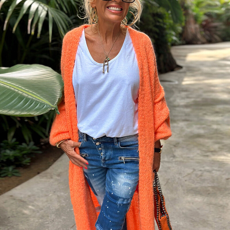 Armas LOVE & PEACE kirjatrükiga pikk sviiter kardigan naiste sügisene V-kaelusega kootud top jakk Talvine pikkade varrukatega avar mantel