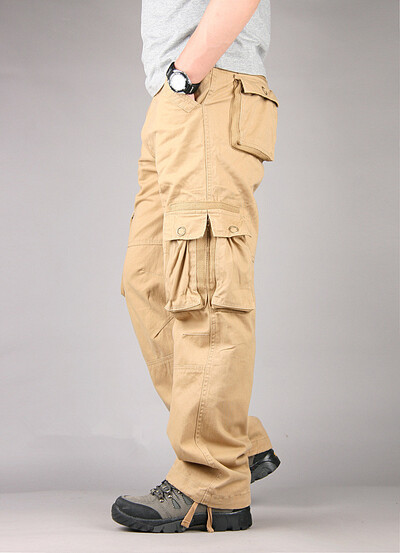 Cotton Cargo Pants Vīriešu ikdienas garās bikses 2024 Jauns pavasara Multi Pocket Pantalon Homme Tactical Darba bikses Vīriešu apģērbs