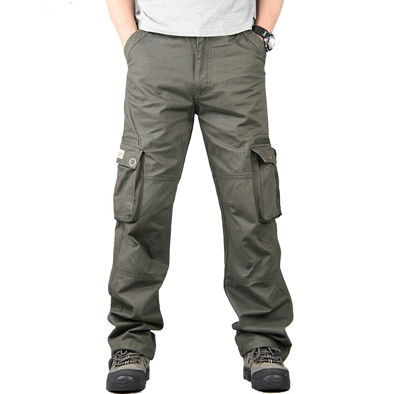 Cotton Cargo Pants Vīriešu ikdienas garās bikses 2024 Jauns pavasara Multi Pocket Pantalon Homme Tactical Darba bikses Vīriešu apģērbs