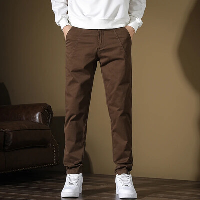 Proljeće Nove muške ležerne hlače Slim Fit Stretch Arrivals Fashion Button Dizajnerska muška ulična odjeća Brand Muška odjeća