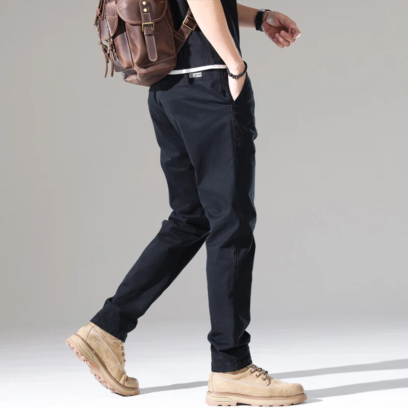 Proljeće Nove muške ležerne hlače Slim Fit Stretch Arrivals Fashion Button Dizajnerska muška ulična odjeća Brand Muška odjeća