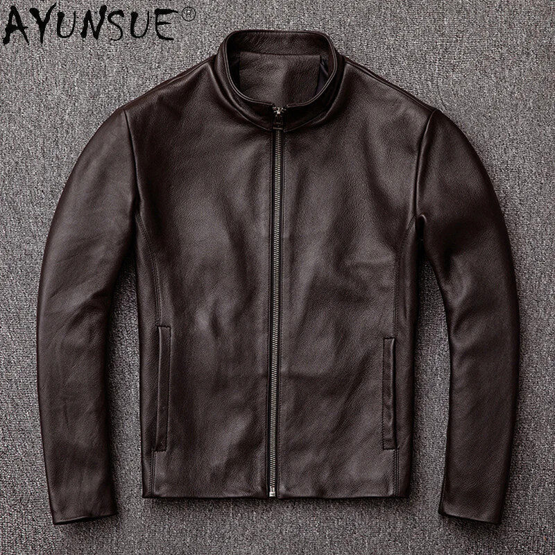 AYUNSUE Jakna od 100% prave kože Muške kravlje jakne Muška odjeća Jesenski kaput 2024. Muški bomber muške jakne jaqueta de couro