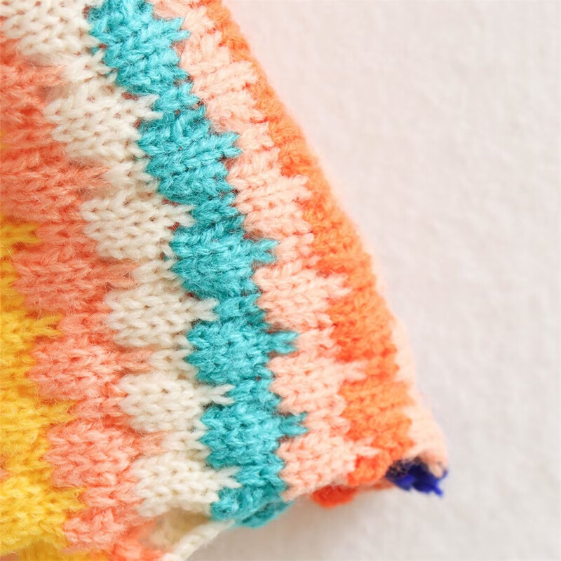 UNIZERA 2023 Φθινόπωρο/Χειμώνας Νέο προϊόν Γυναικεία Νέα Μόδα Casual Loose Πολύχρωμα Πουλόβερ Ζακέτα με γάντζο χεριών