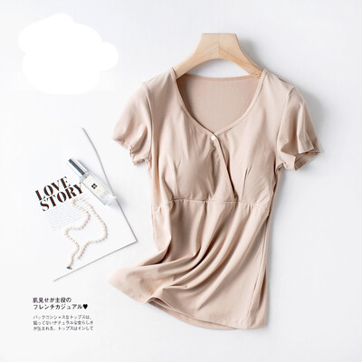 Ljetna modna majica kratkih rukava za dojenje, majice za trudnice i majke nakon poroda, majice za izlaske, odjeća za majke i dojilje