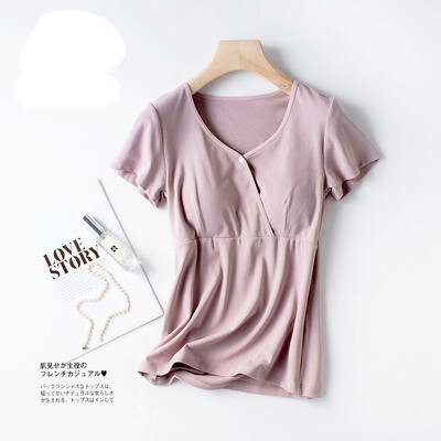 Ljetna modna majica kratkih rukava za dojenje, majice za trudnice i majke nakon poroda, majice za izlaske, odjeća za majke i dojilje