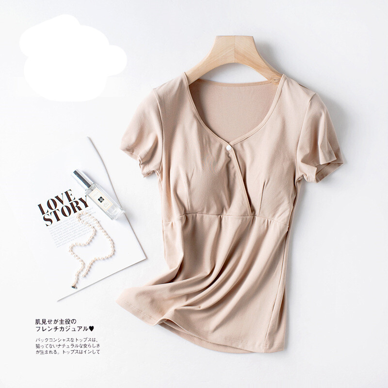 Ljetna modna majica kratkih rukava za dojenje, majice za trudnice i majke nakon poroda, majice za izlaske, odjeća za majke i dojilje