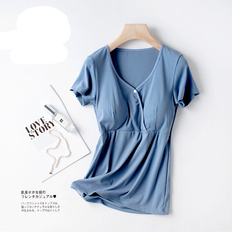 Ljetna modna majica kratkih rukava za dojenje, majice za trudnice i majke nakon poroda, majice za izlaske, odjeća za majke i dojilje