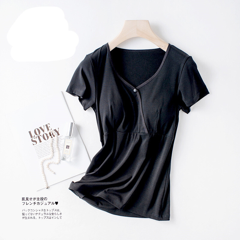 Ljetna modna majica kratkih rukava za dojenje, majice za trudnice i majke nakon poroda, majice za izlaske, odjeća za majke i dojilje