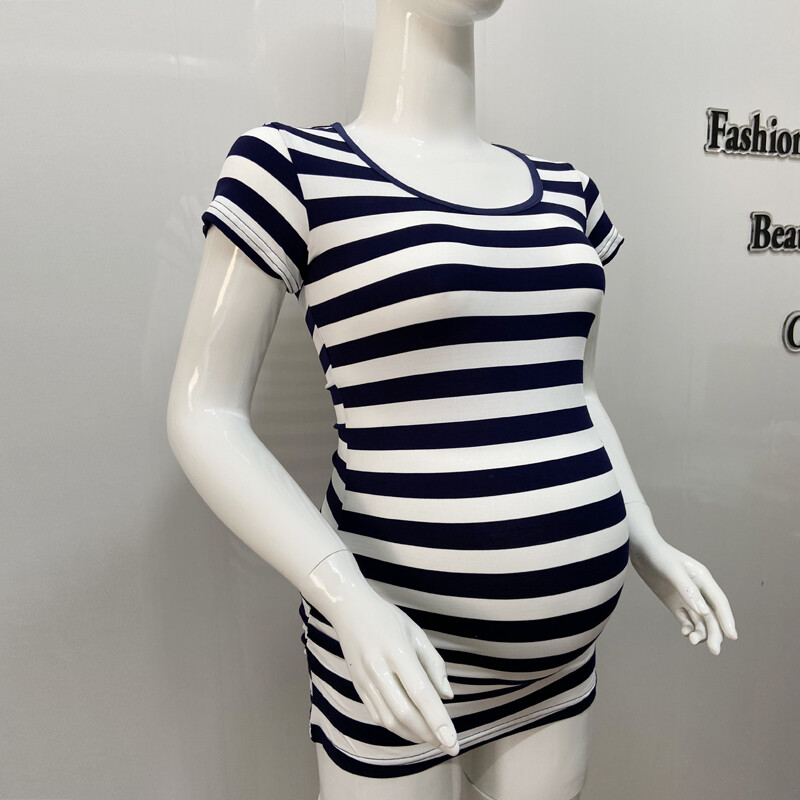 Nova ljetna trudnička majica kratkih rukava za trudnice Ženska majica s crtanim motivima Dječja odjeća za trudnice Smiješna majica velikih veličina M-3XL