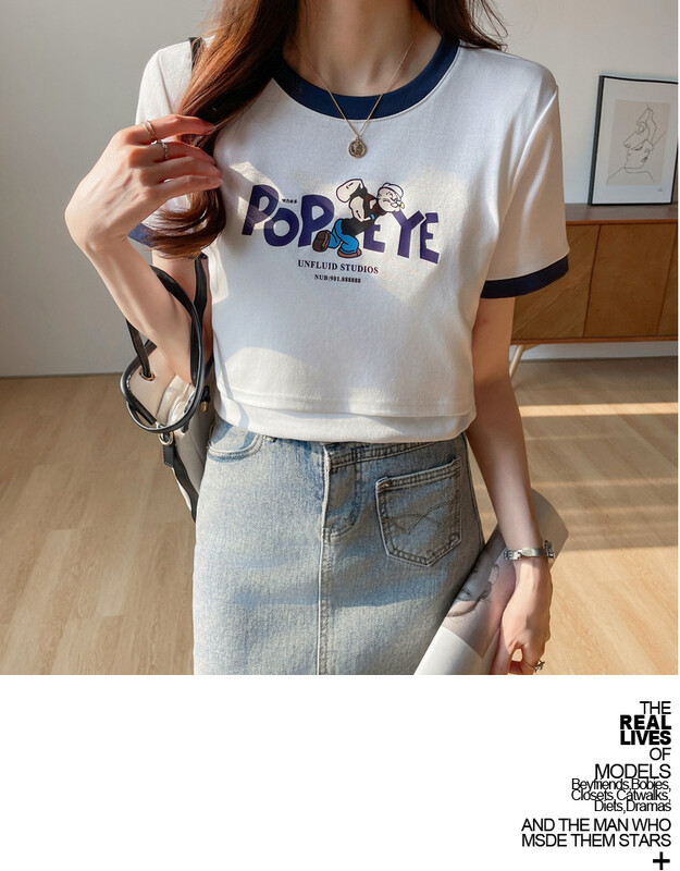 Ljetna pamučna majica kratkih rukava za dojilje Odjeća za dojilje nakon poroda Modni printovi Majice za trudnice i dojilje