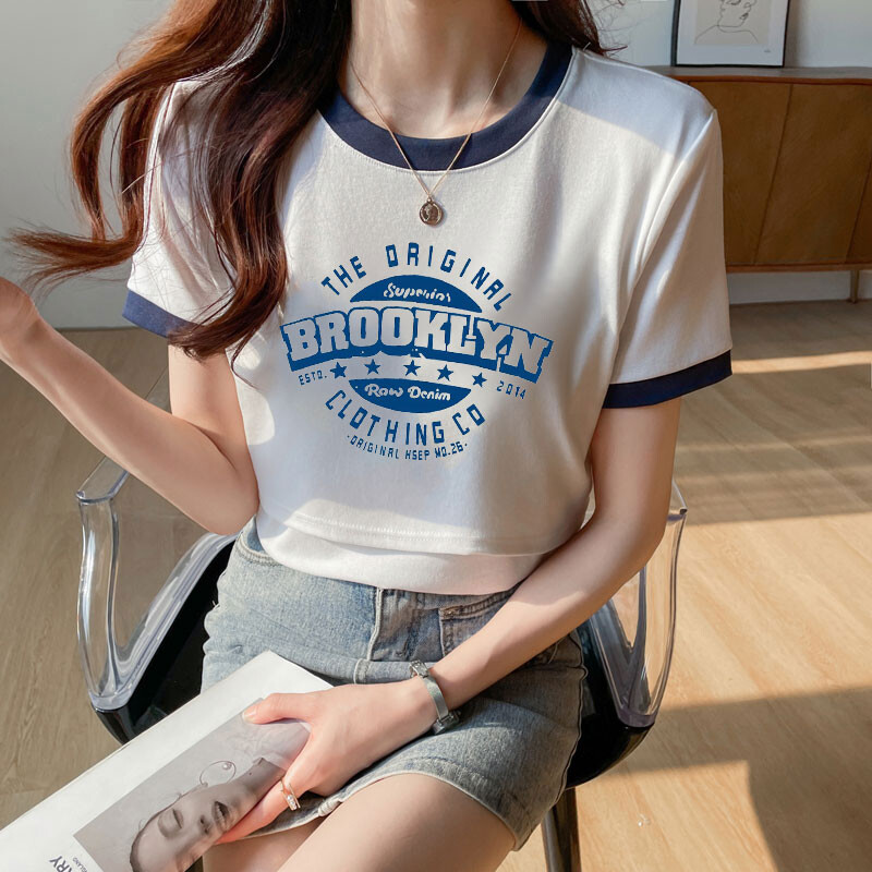 Ljetna pamučna majica kratkih rukava za dojilje Odjeća za dojilje nakon poroda Modni printovi Majice za trudnice i dojilje