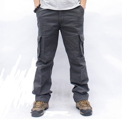 Ανδρικό παντελόνι Cargo 2023 με έξι τσέπες Tactical ίσιο παντελόνι Παντελόνι φόρμα με φερμουάρ Casual βαμβακερό μακρύ παντελόνι Ανδρικά ρούχα