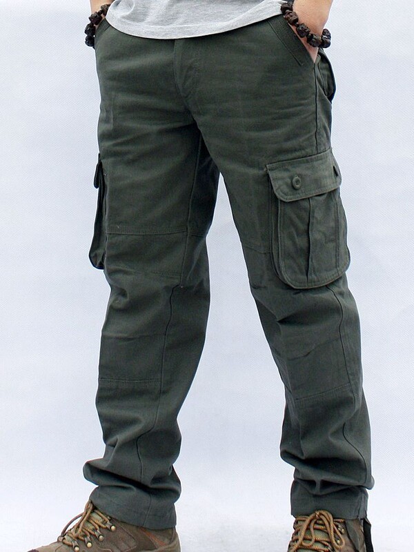 Ανδρικό παντελόνι Cargo 2023 με έξι τσέπες Tactical ίσιο παντελόνι Παντελόνι φόρμα με φερμουάρ Casual βαμβακερό μακρύ παντελόνι Ανδρικά ρούχα