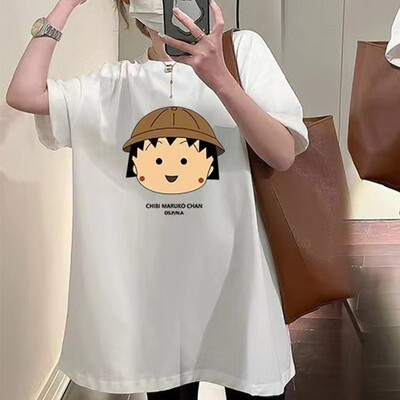 Femei însărcinate din bumbac cu desene animate de vară, ocazional, cu mâneci scurte, tricou, îmbrăcăminte pentru mamă, top din bumbac, largi, haine pentru femei însărcinate 2023