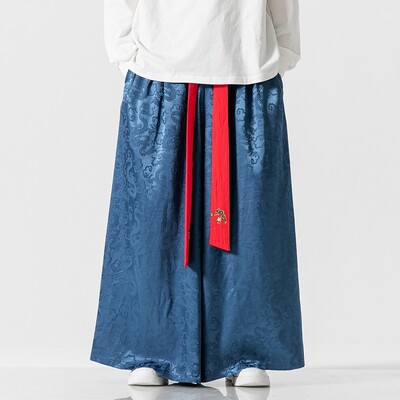 Pantaloni drepți cu picioare largi pentru bărbați de epocă Pantaloni haren casual largi, îmbrăcăminte de stradă pentru bărbați, cu talie elastică, pantaloni de jogger pentru bărbați, pantaloni harajuku