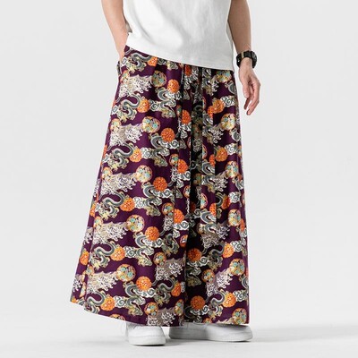 Pantaloni drepți cu picioare largi pentru bărbați de epocă Pantaloni haren casual largi, îmbrăcăminte de stradă pentru bărbați, cu talie elastică, pantaloni de jogger pentru bărbați, pantaloni harajuku
