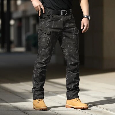Pantaloni cargo tactici militari de vară Pantaloni casual bărbați, rezistenți la uzură, cu mai multe buzunare, pantaloni de lucru pentru drumeții în aer liber, cu uscare rapidă, bărbați