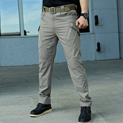 Pantaloni cargo tactici militari de vară Pantaloni casual bărbați, rezistenți la uzură, cu mai multe buzunare, pantaloni de lucru pentru drumeții în aer liber, cu uscare rapidă, bărbați