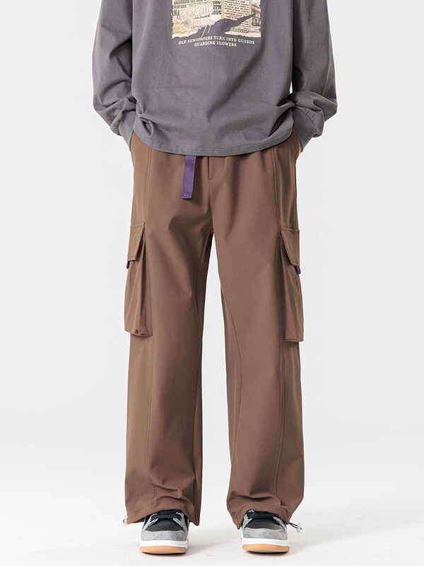 2024. aasta sügis, uued kandepüksid, meeste mitme taskuga, laia säärega vabaaja püksid, hip-hop tänavarõivad, vabad sirged püksid, meeste suur 8XL