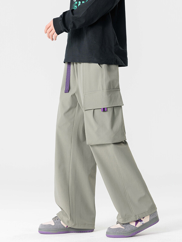 2024. aasta sügis, uued kandepüksid, meeste mitme taskuga, laia säärega vabaaja püksid, hip-hop tänavarõivad, vabad sirged püksid, meeste suur 8XL
