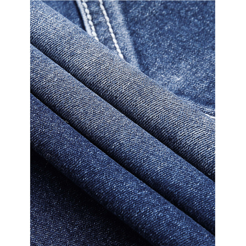 Pantaloni drepți elastici din denim pentru bărbați noi de vară Pantaloni casual slim fit cu buzunare Pantaloni scurți din denim cu găuri pentru bărbați