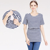 Haine de maternitate Topuri pentru alăptare Haine cu mâneci scurte pentru alăptare pentru femei însărcinate Tricou de vară pentru alăptare