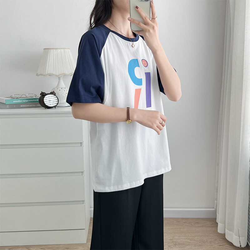 Etető póló Nyári ruhák terhes nőknek Póló szoptatós anyáknak 8003B