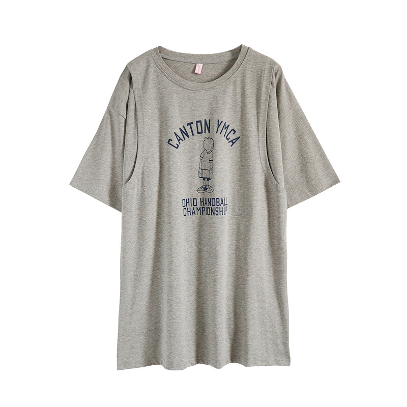 Pēcdzemdību drēbes mātei, kas baro bērnu ar krūti, T-krekls 5005B