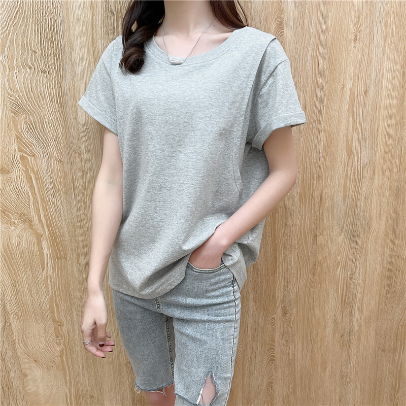 All-Match nyári, rövid ujjú, kerek nyakú szoptatós póló terhes nőknek, szoptató felsők, szoptatós ruhák felső 2219