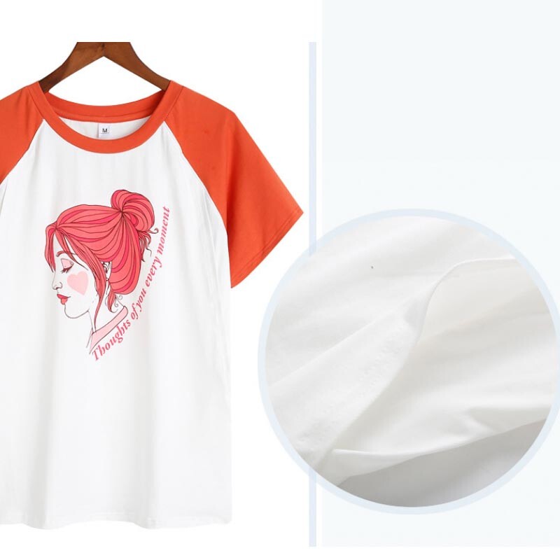 Γελοιογραφία μητρότητας Κοντομάνικο μπλουζάκι θηλασμού Μπλουζάκια που ανοίγουν στο πλάι Θηλασμός για έγκυες γυναίκες που ταΐζουν καλοκαιρινά μπλουζάκια