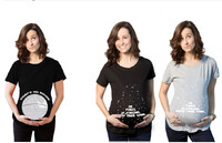 Vicces kismama pólók Bő ruhák terhes nőknek Föld betűk Nyomtatás Rövid ujjú pólók Nyári terhességi ruházat