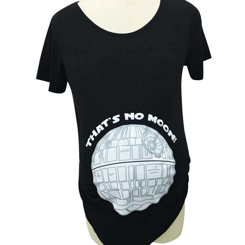 Vicces kismama pólók Bő ruhák terhes nőknek Föld betűk Nyomtatás Rövid ujjú pólók Nyári terhességi ruházat