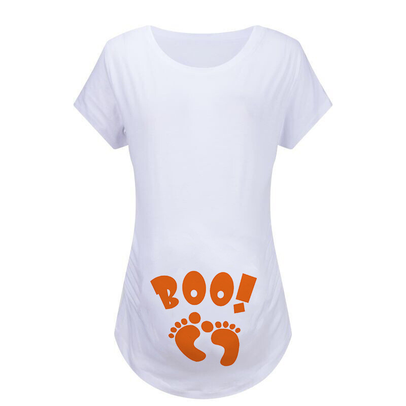 Maternitate Moda Femei Tricouri drăguțe 2022 de vară Desene animat Scrisoare Imprimat Haine Ocazional Pregat Tricouri Prenatale Îmbrăcăminte pentru sarcină