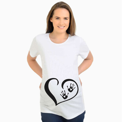 Vasaras smieklīgi multfilmu apdrukas Grūtniecības T-krekli Topi Grūtnieču apģērbi Liela izmēra īsām piedurknēm Grūtniecēm Izpārdošanas T-krekli